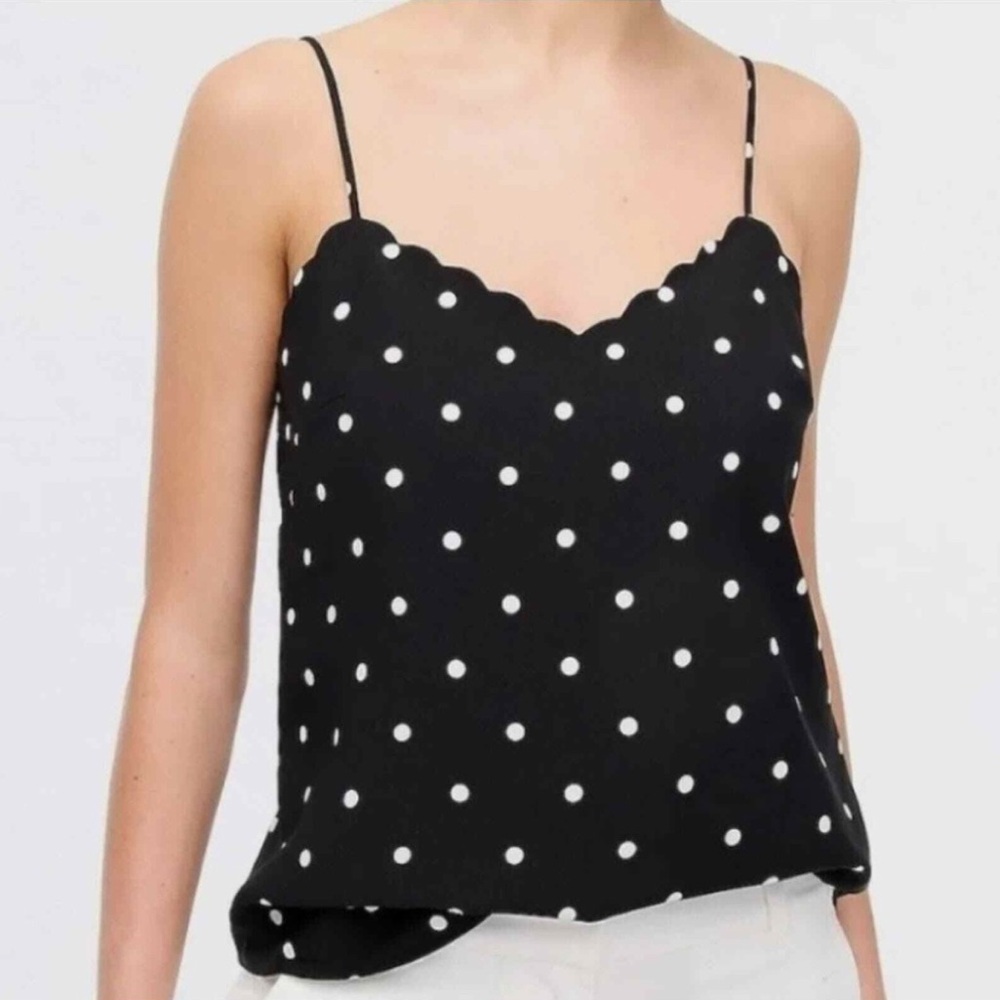 Black and White Polka Dot Women's Top